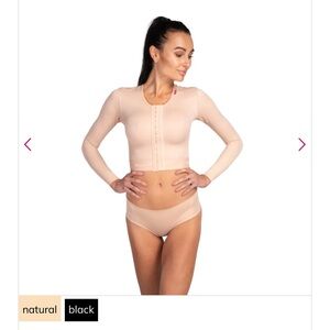 Lipoelastic Long Sleeve Compression Top- Medium/Black